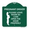 Signmission Pregnant Driver Please Leave Room So I Can Open the Door Properly With Graphic, A-DES-GW-1818-23275 A-DES-GW-1818-23275 - alternate 1